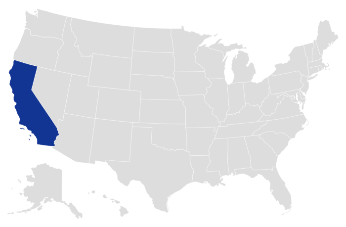 Usa Map California 700x459 